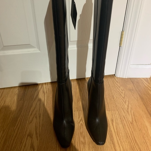 Knee High Black Stiletto Boots - Picture 5 of 5